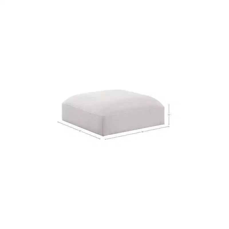 Pouf rotondo in tessuto poliestere nero/crema, 1 posto