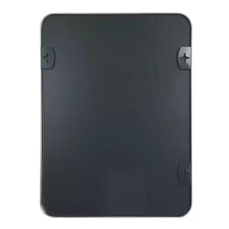 Specchio da parete rettangolare con cornice in alluminio color argento, 1 persona