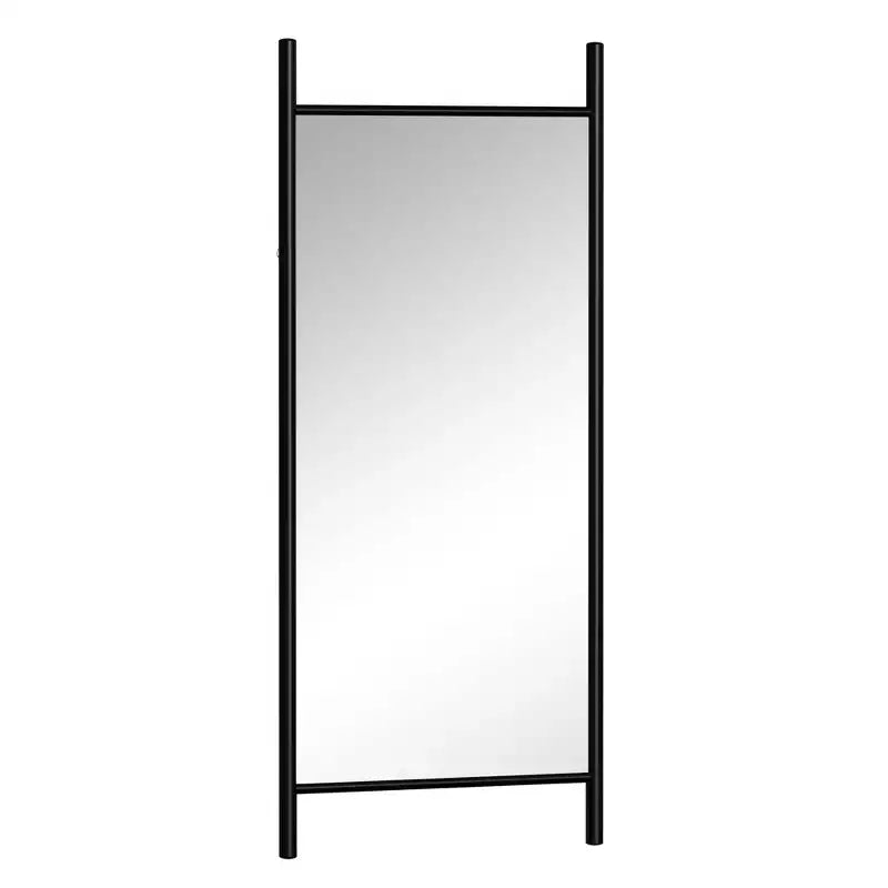 Specchio da parete con cornice in legno a scaletta marrone, singolo, 31"L x 71"A