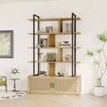 Libreria Intrecciata in Rattan Naturale Marrone con Ripiano Contenitore – 1 Persona