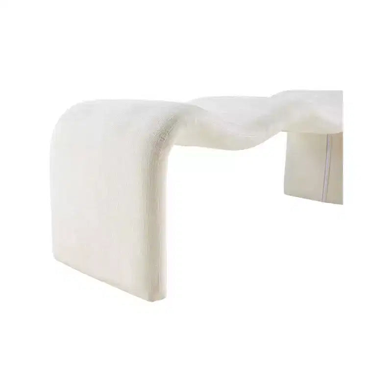 Panca rivestita in tessuto ciniglia – Beige / Nero / Crema / Grigio / Menta / Blu marino, Rettangolare, 1 posto