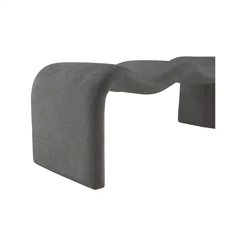 Panca rivestita in tessuto ciniglia – Beige / Nero / Crema / Grigio / Menta / Blu marino, Rettangolare, 1 posto