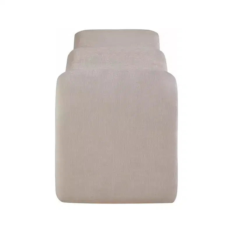 Panca rivestita in tessuto ciniglia – Beige / Nero / Crema / Grigio / Menta / Blu marino, Rettangolare, 1 posto
