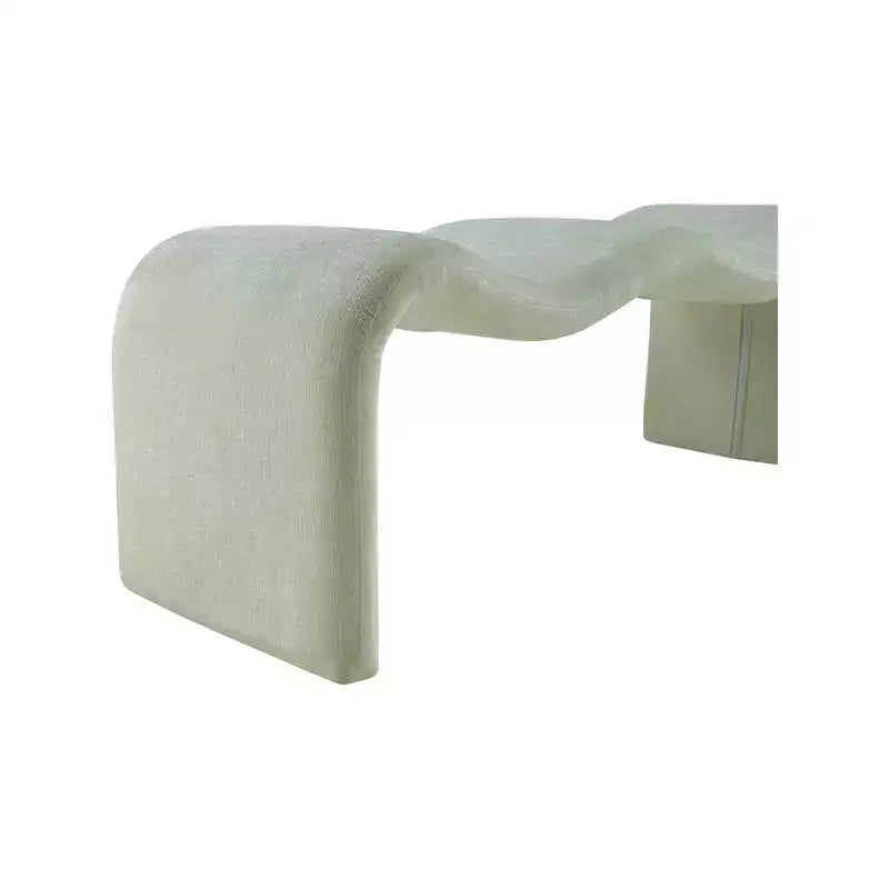 Panca rivestita in tessuto ciniglia – Beige / Nero / Crema / Grigio / Menta / Blu marino, Rettangolare, 1 posto