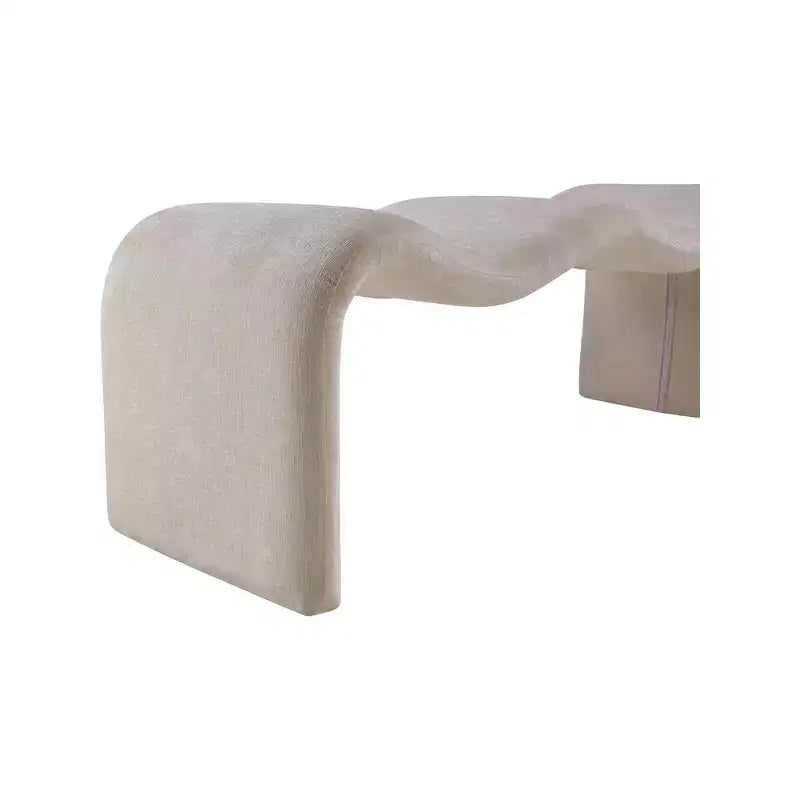 Panca rivestita in tessuto ciniglia – Beige / Nero / Crema / Grigio / Menta / Blu marino, Rettangolare, 1 posto