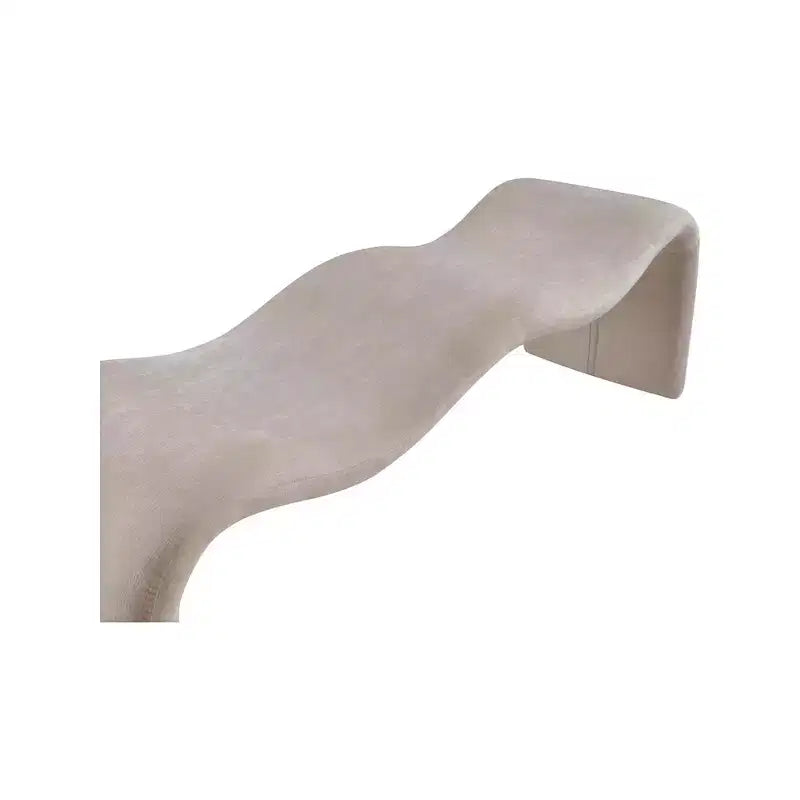 Panca rivestita in tessuto ciniglia – Beige / Nero / Crema / Grigio / Menta / Blu marino, Rettangolare, 1 posto