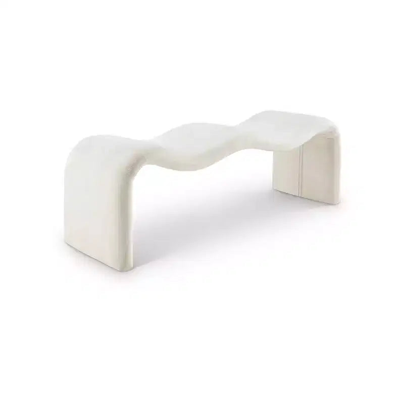 Panca rivestita in tessuto ciniglia – Beige / Nero / Crema / Grigio / Menta / Blu marino, Rettangolare, 1 posto