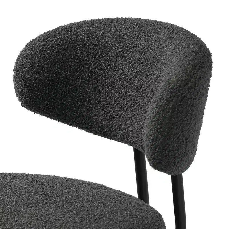 Sgabelli da bar con schienale imbottiti in finta pelliccia, set da 2 – Nero / Cammello / Grigio / Crema / Verde / Blu navy / Oro