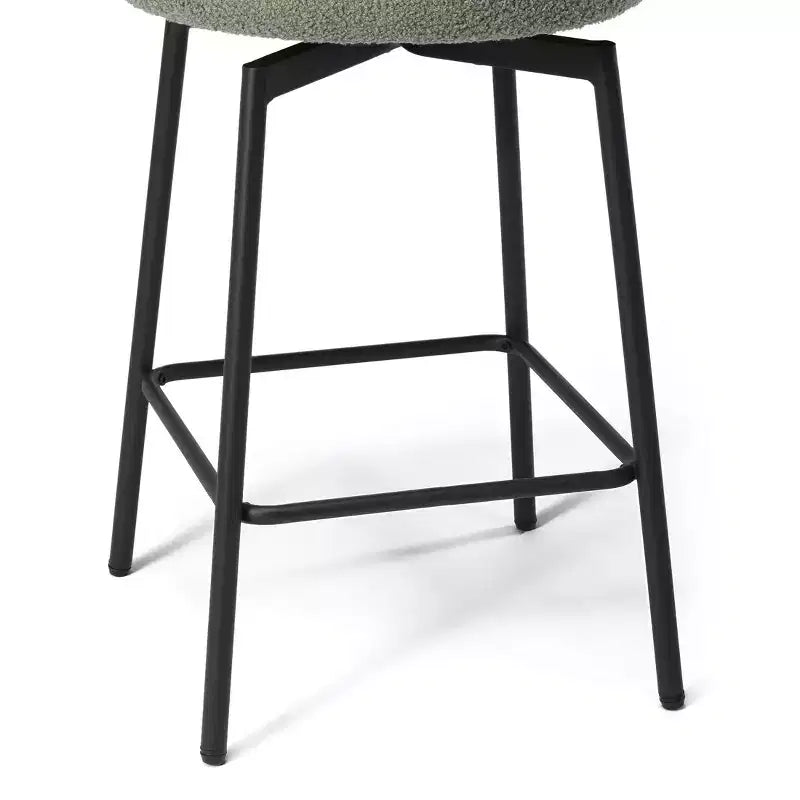 Sgabelli da bar con schienale imbottiti in finta pelliccia, set da 2 – Nero / Cammello / Grigio / Crema / Verde / Blu navy / Oro