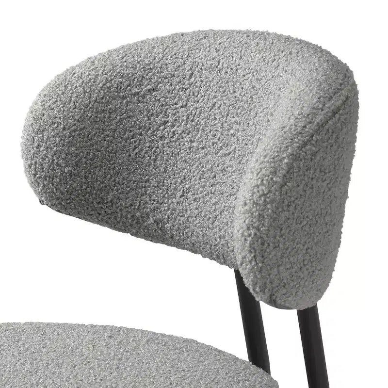 Sgabelli da bar con schienale imbottiti in finta pelliccia, set da 2 – Nero / Cammello / Grigio / Crema / Verde / Blu navy / Oro