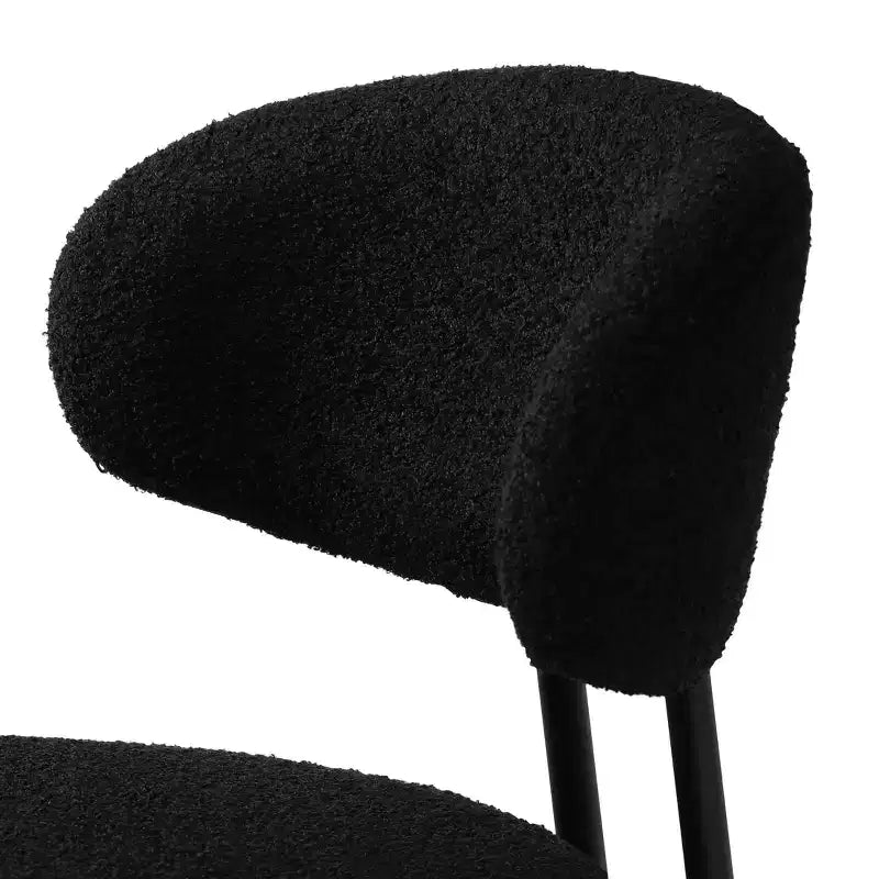 Sgabelli da bar con schienale imbottiti in finta pelliccia, set da 2 – Nero / Cammello / Grigio / Crema / Verde / Blu navy / Oro