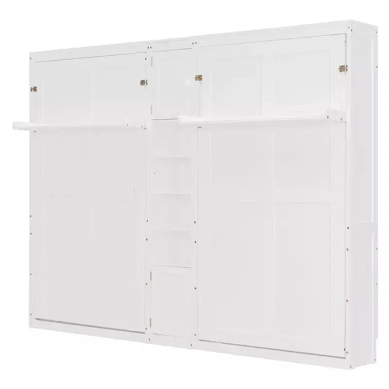 Letto a castello singolo/matrimoniale grigio/bianco con contenitore – Per 2 persone