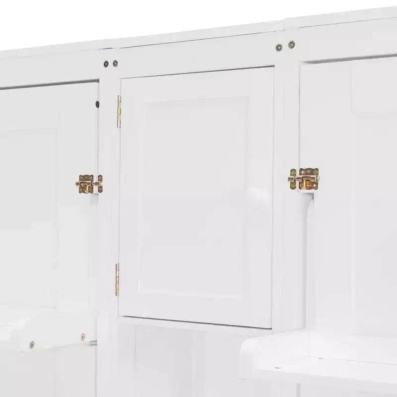 Letto a castello singolo/matrimoniale grigio/bianco con contenitore – Per 2 persone