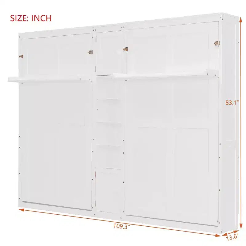 Letto a castello singolo/matrimoniale grigio/bianco con contenitore – Per 2 persone