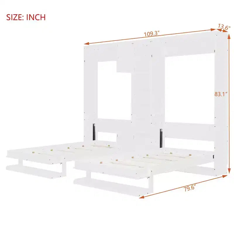 Letto a castello singolo/matrimoniale grigio/bianco con contenitore – Per 2 persone