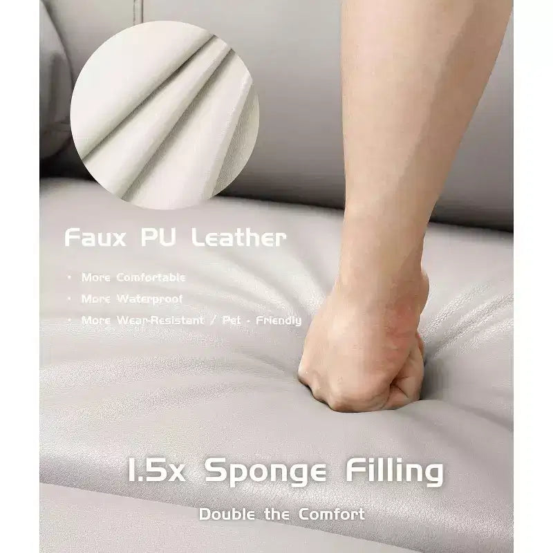 Poltrona reclinabile Power Lift – Ecopelle, sedile ampio, singola