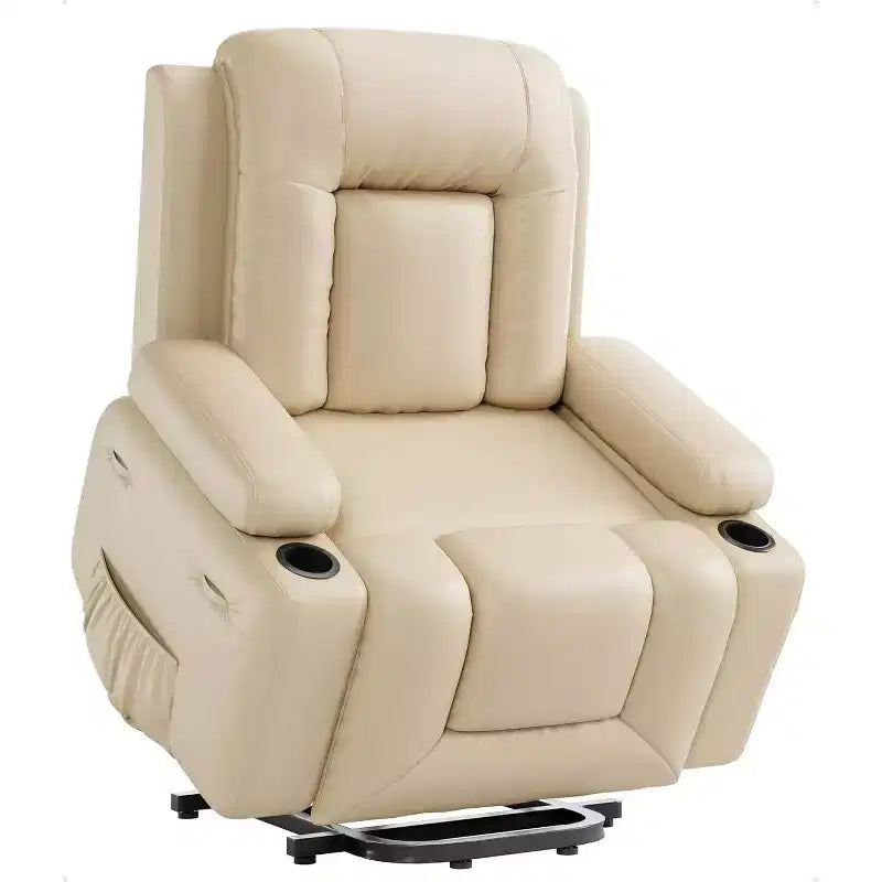 Poltrona reclinabile Power Lift – Ecopelle, sedile ampio, singola
