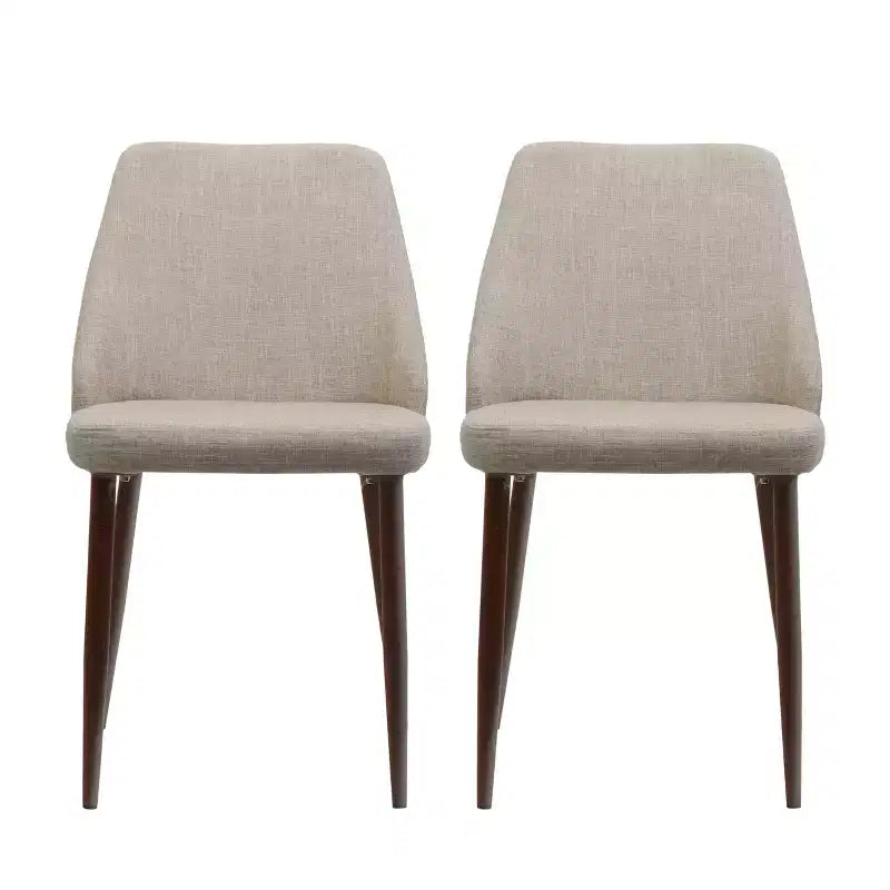 Sedia da pranzo imbottita in stile Mid-Century Modern, gambe in ferro, set da 2, vari colori