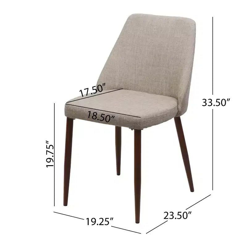 Sedia da pranzo imbottita in stile Mid-Century Modern, gambe in ferro, set da 2, vari colori