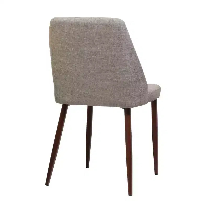 Sedia da pranzo imbottita in stile Mid-Century Modern, gambe in ferro, set da 2, vari colori