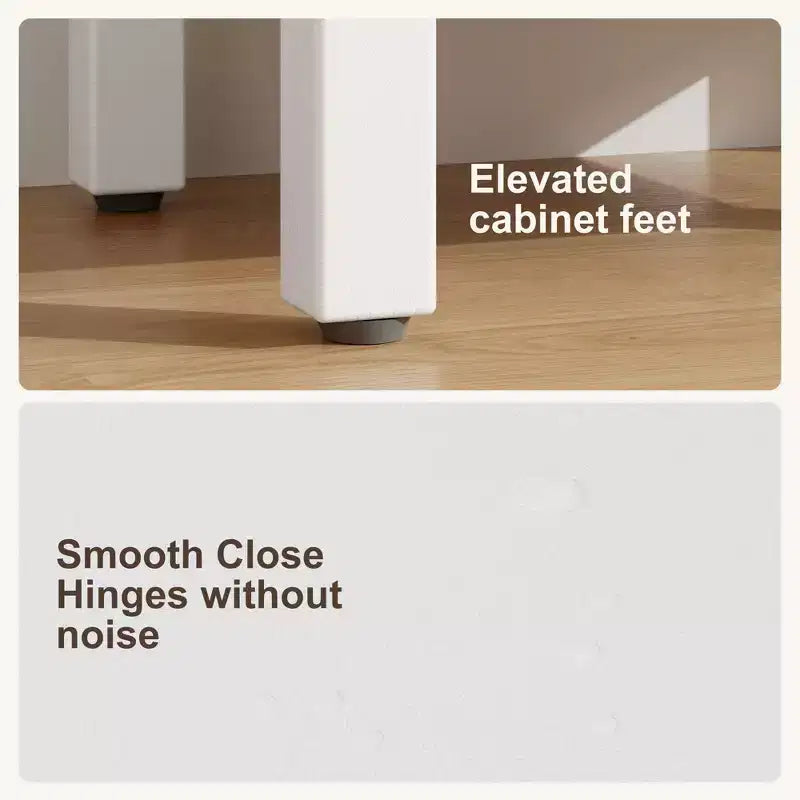 Mobiletto lavabo da bagno indipendente da 40 cm con anta a chiusura ammortizzata – Nero / Grigio / Rovere / Bianco, Monoposto