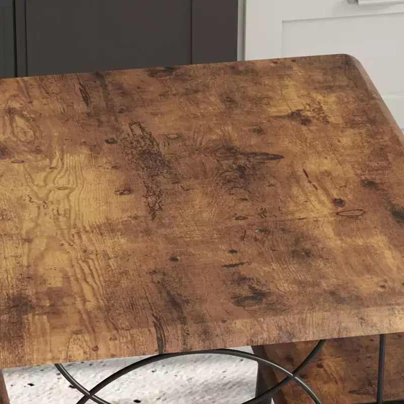 Set da pranzo quadrato retrò colorato per 2 persone, tavolo e sedie da cucina in 3 pezzi