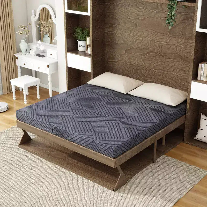 Materasso in memory foam pieghevole a tre, grigio, 15 cm, singolo