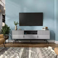 Mobile porta TV a 3 cassetti grigio e nero per 2, adatto fino a 65"