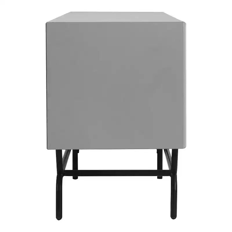 Mobile porta TV a 3 cassetti grigio e nero per 2, adatto fino a 65"