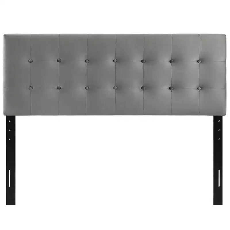 Testata in velluto trapuntato matrimoniale Grigio/Blu scuro – 1 persona