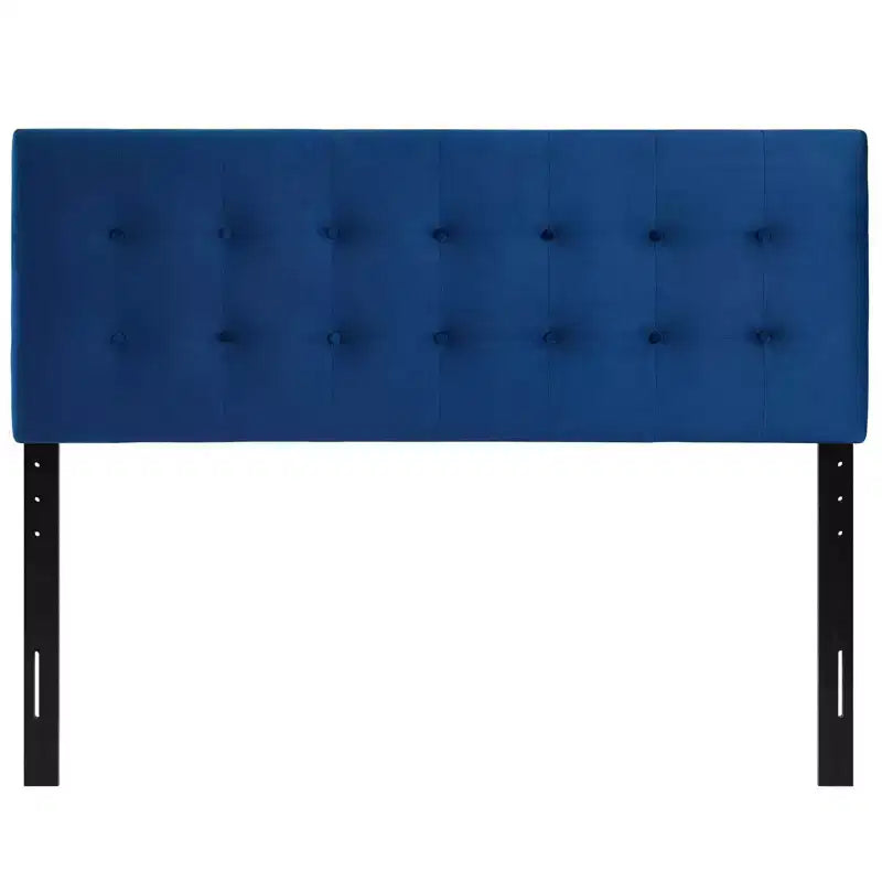 Testata in velluto trapuntato matrimoniale Grigio/Blu scuro – 1 persona