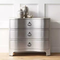 Cassettiera a 3 cassetti Champagne Silver Leaf Serpentine