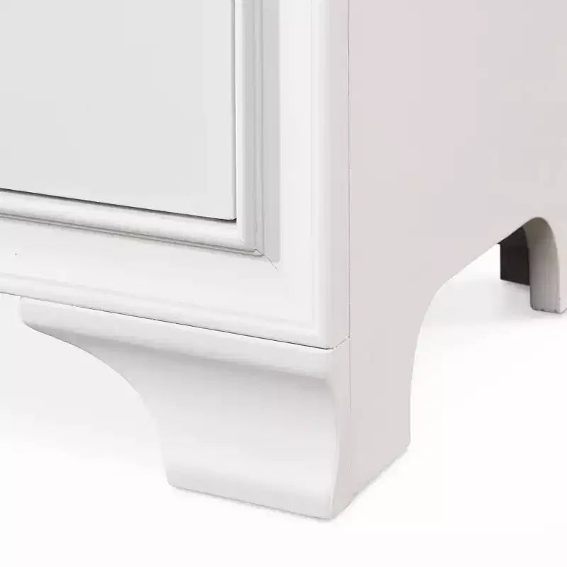Comodino bicolore (bianco/nero) a 2 cassetti con porta USB, 1 persona