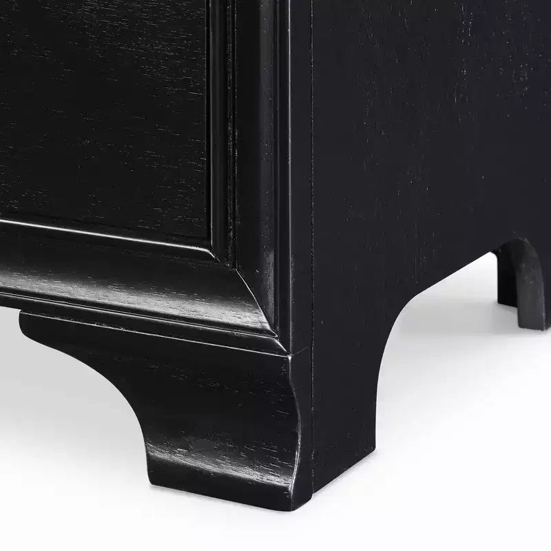 Comodino bicolore (bianco/nero) a 2 cassetti con porta USB, 1 persona