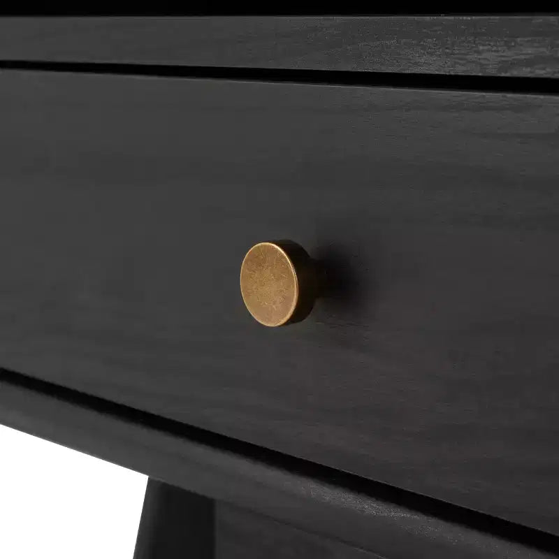 Nero / Bianco sbiancato / Nero invecchiato / Rovere / Noce – Mobile TV/multimediale a 3 cassetti e 1 ripiano, per TV fino a 65"