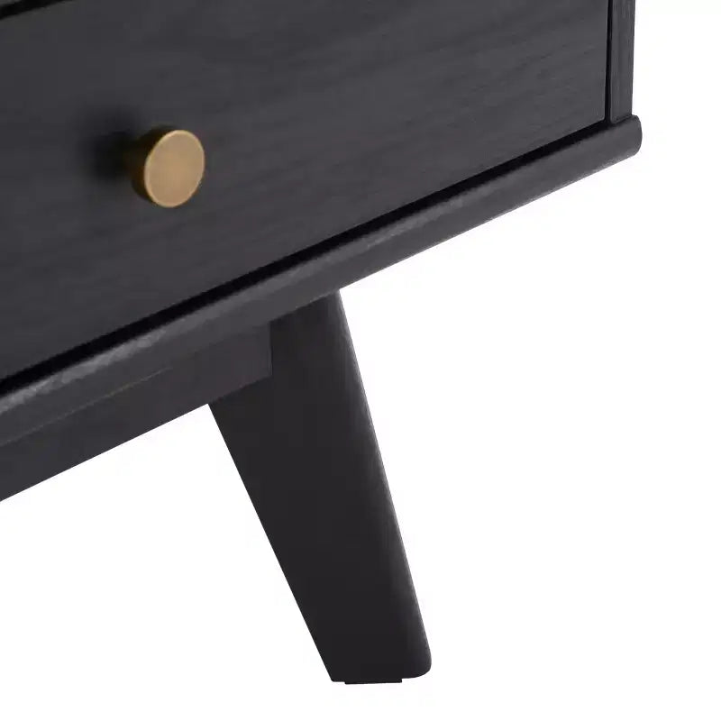 Nero / Bianco sbiancato / Nero invecchiato / Rovere / Noce – Mobile TV/multimediale a 3 cassetti e 1 ripiano, per TV fino a 65"