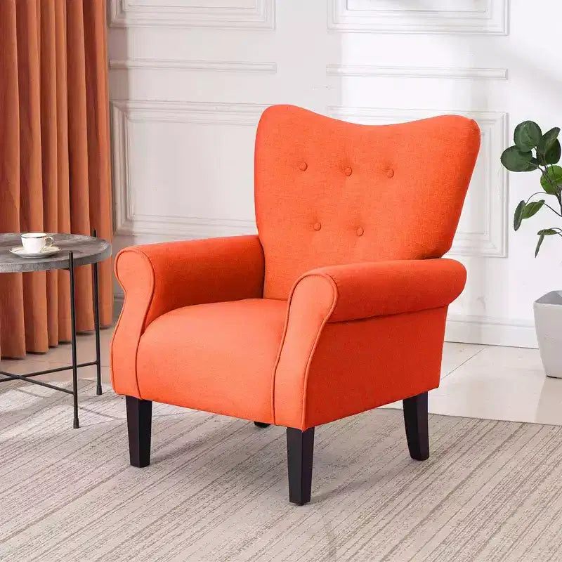 Beige / Multicolore / Arancione / Rosa / Viola / Rosso / Giallo – Poltrona con braccioli e schienale alto in velluto, posto singolo