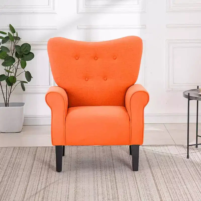 Beige / Multicolore / Arancione / Rosa / Viola / Rosso / Giallo – Poltrona con braccioli e schienale alto in velluto, posto singolo