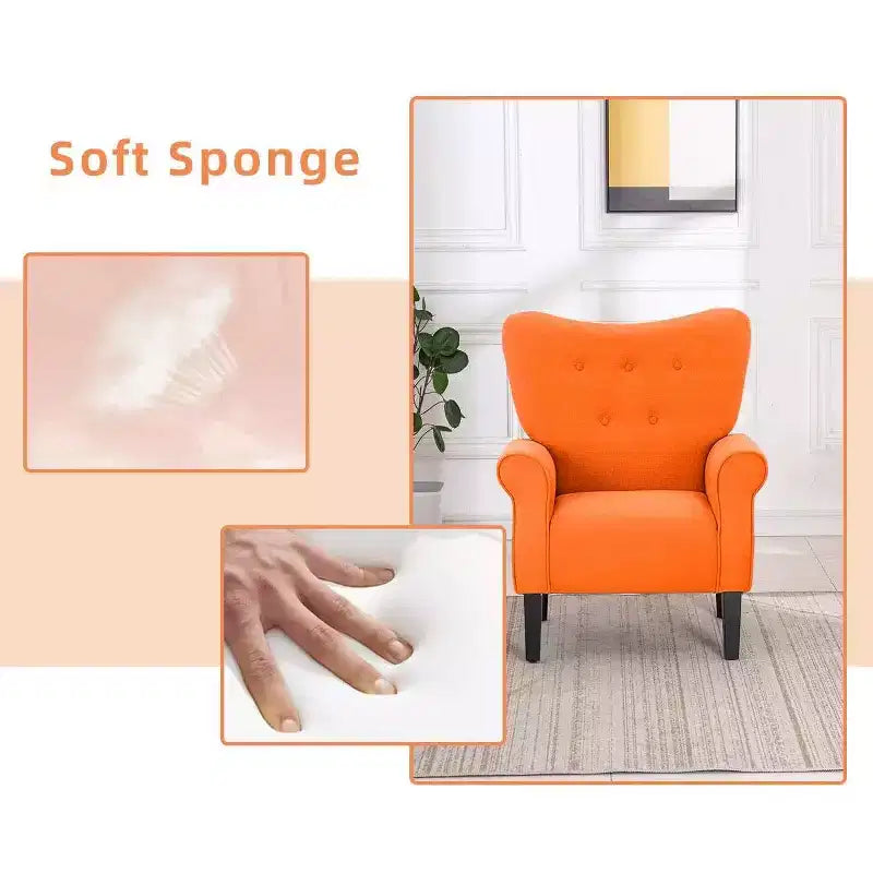 Beige / Multicolore / Arancione / Rosa / Viola / Rosso / Giallo – Poltrona con braccioli e schienale alto in velluto, posto singolo