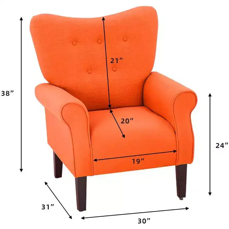 Beige / Multicolore / Arancione / Rosa / Viola / Rosso / Giallo – Poltrona con braccioli e schienale alto in velluto, posto singolo