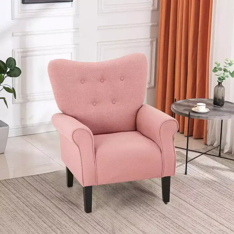 Beige / Multicolore / Arancione / Rosa / Viola / Rosso / Giallo – Poltrona con braccioli e schienale alto in velluto, posto singolo