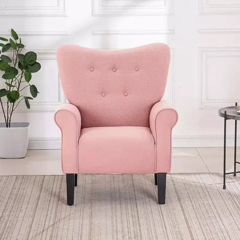 Beige / Multicolore / Arancione / Rosa / Viola / Rosso / Giallo – Poltrona con braccioli e schienale alto in velluto, posto singolo