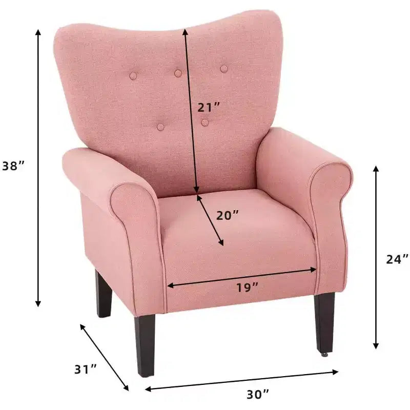 Beige / Multicolore / Arancione / Rosa / Viola / Rosso / Giallo – Poltrona con braccioli e schienale alto in velluto, posto singolo
