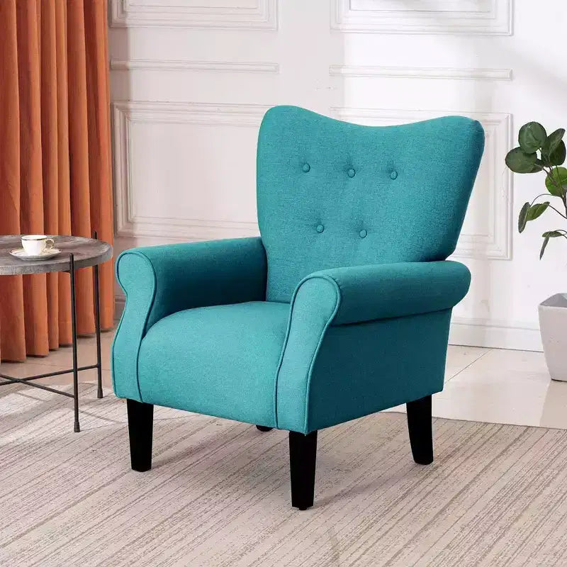 Beige / Multicolore / Arancione / Rosa / Viola / Rosso / Giallo – Poltrona con braccioli e schienale alto in velluto, posto singolo