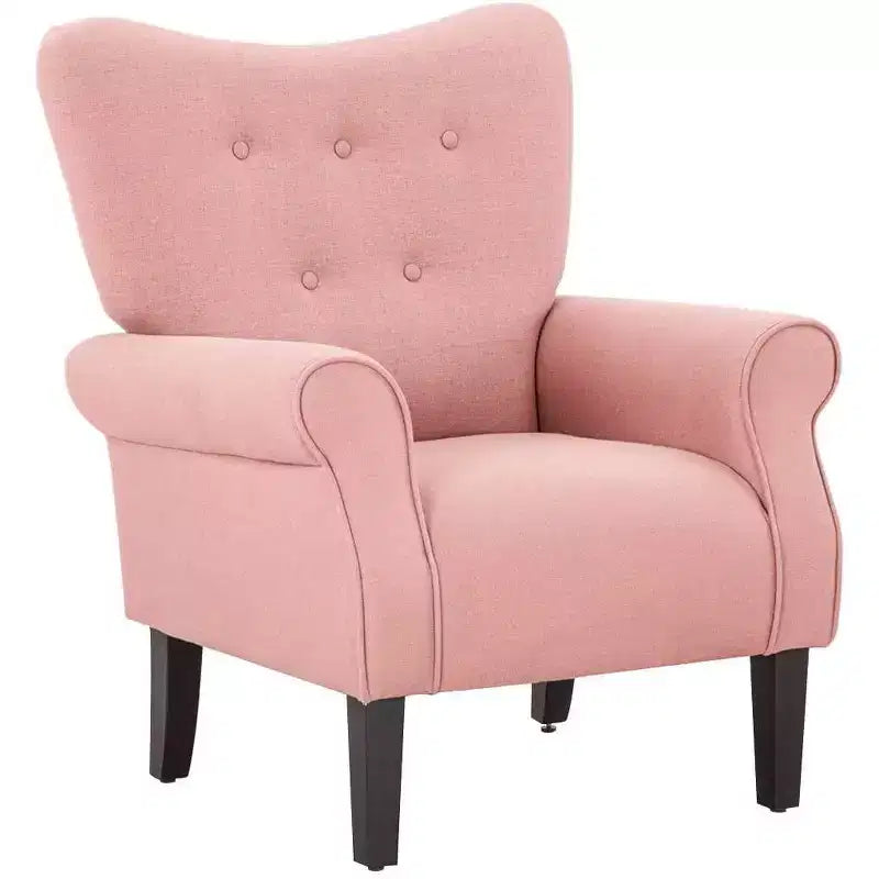 Beige / Multicolore / Arancione / Rosa / Viola / Rosso / Giallo – Poltrona con braccioli e schienale alto in velluto, posto singolo