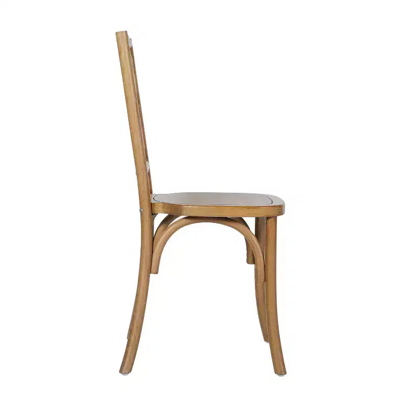 Sedie da pranzo impilabili in legno massello nere/noce pecan/bianche, set da 2