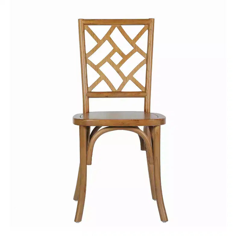 Sedie da pranzo impilabili in legno massello nere/noce pecan/bianche, set da 2