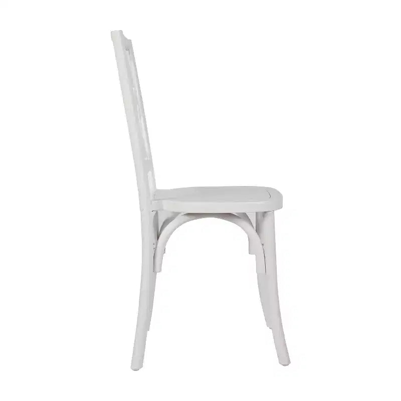 Sedie da pranzo impilabili in legno massello nere/noce pecan/bianche, set da 2