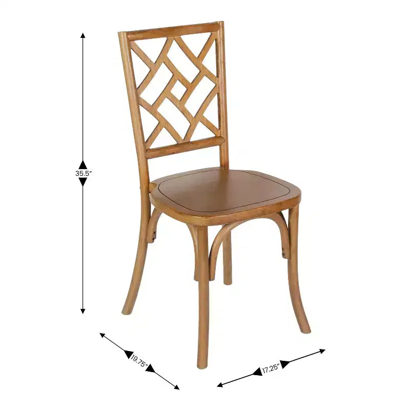 Sedie da pranzo impilabili in legno massello nere/noce pecan/bianche, set da 2